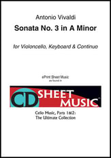 Sonata No. 3 in A Minor Cello and Piano EPRINT cover